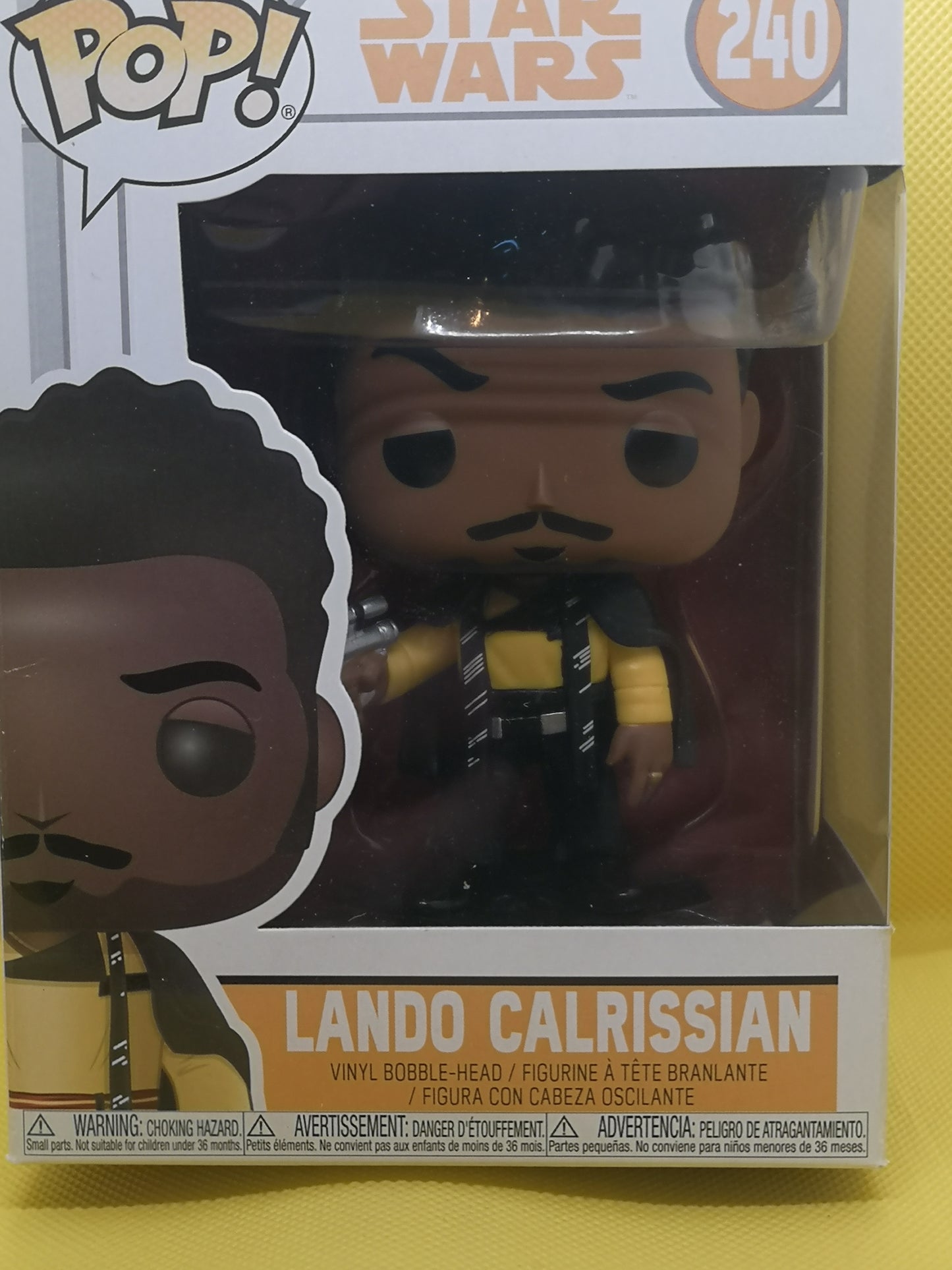 BOXED FUNKO POP VINYL #240 LANDO CALRISSIAN FIGURE STAR WARS BOBBLE-HEAD (Ex Shop)